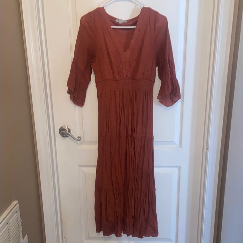 Elegant Rust Dress